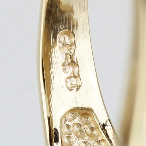 Vintage 14k Yellow Gold Diamond Cluster Cocktail Ring Band - Picture 7 of 9